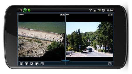 Xeoma free Android app for mobile video surveillance on Nexus device