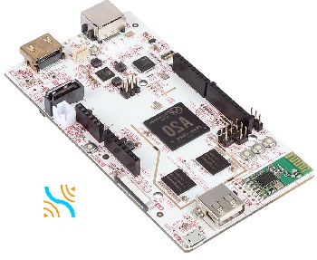 Any micropc from the pcDuino3 Series is powerful enough to process several video surveillance cameras, for example, with Linux ARM compatible CCTV software Xeoma