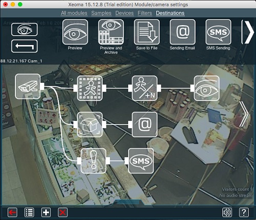 Enjoy Xeoma video surveillance on Mac with all modern detectors