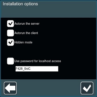Installation dialog for server and cctv viewer (client part)