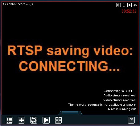 Reconnection to the RTSP stream and Problem Detector's preview notifications in Xeoma free webcam software