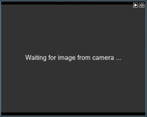 Xeoma free webcam software: the Waiting message for when camera is being connected to