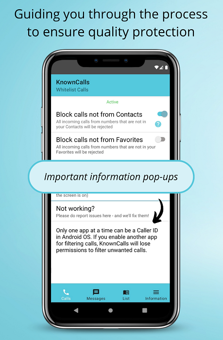 New options in the latest version of KnownCalls: permissions advice