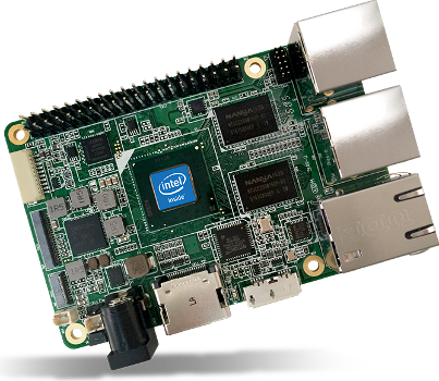 AAEON UP single board computer based on Intel Atom CPU that works with Raspberry Pi extension boards