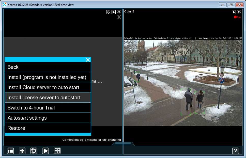 Активировать программу видеонаблюдения для IP камер Xeoma на виртуальной машине с помощью сервера лицензий