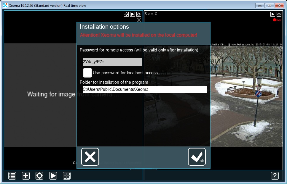 Активация программы видеонаблюдения для IP камер Xeoma на виртуальной машине с помощью сервера лицензий