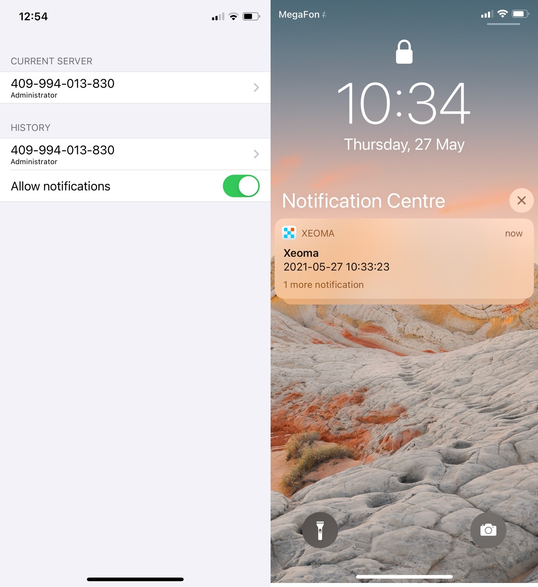 Mobile notifications on iOS devices