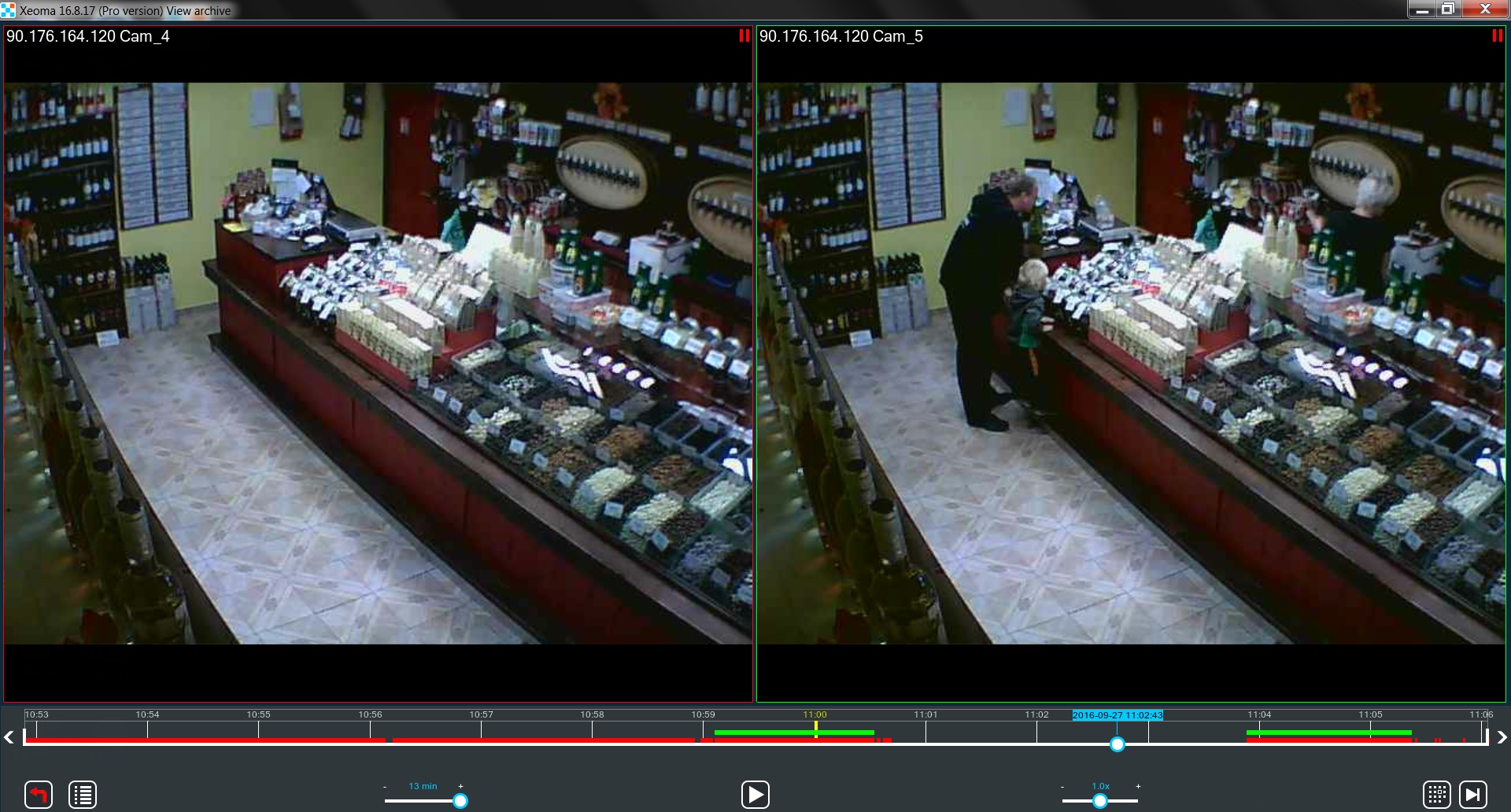 Working with the archive for house cameras