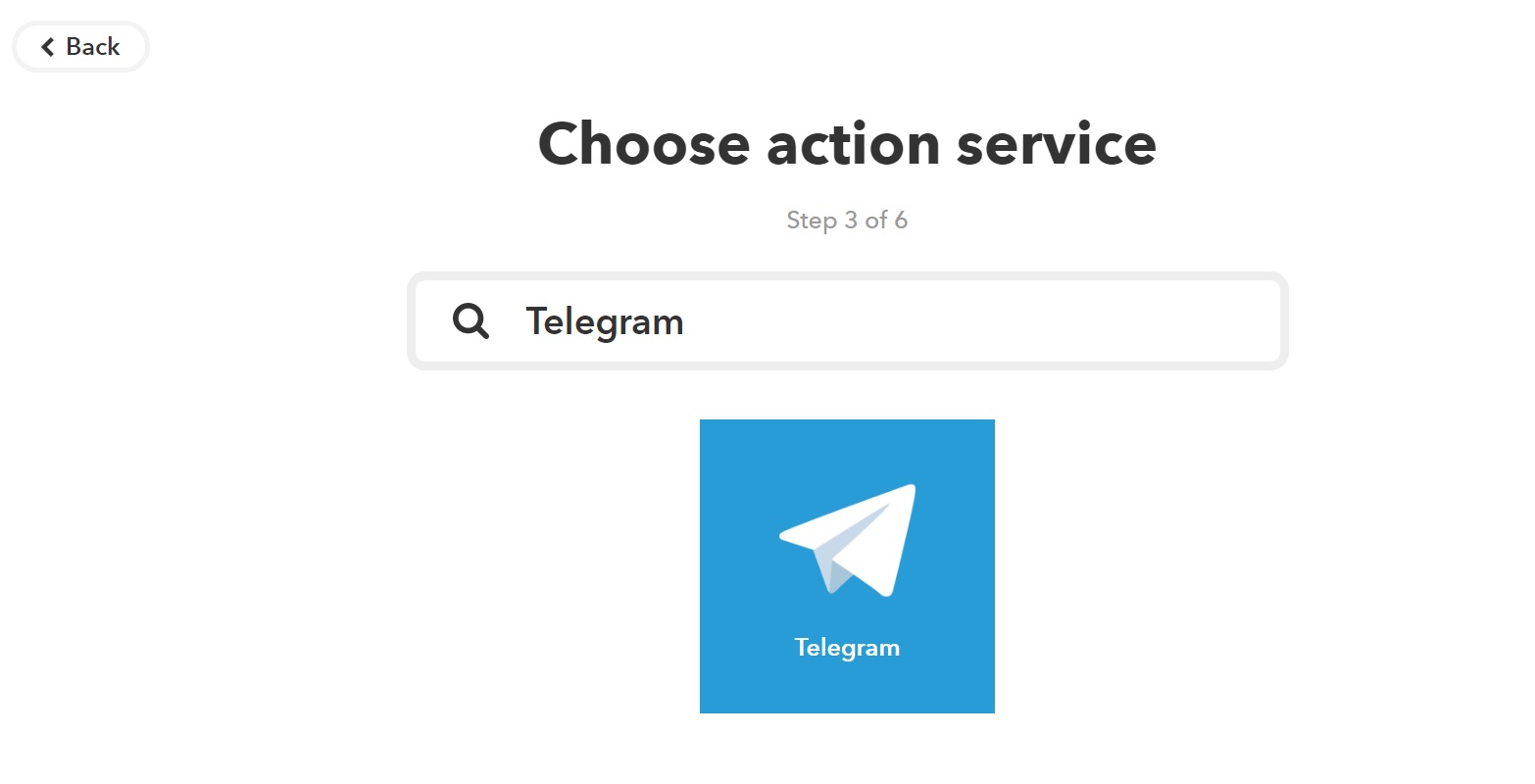 Choose sending alerts to Telegram