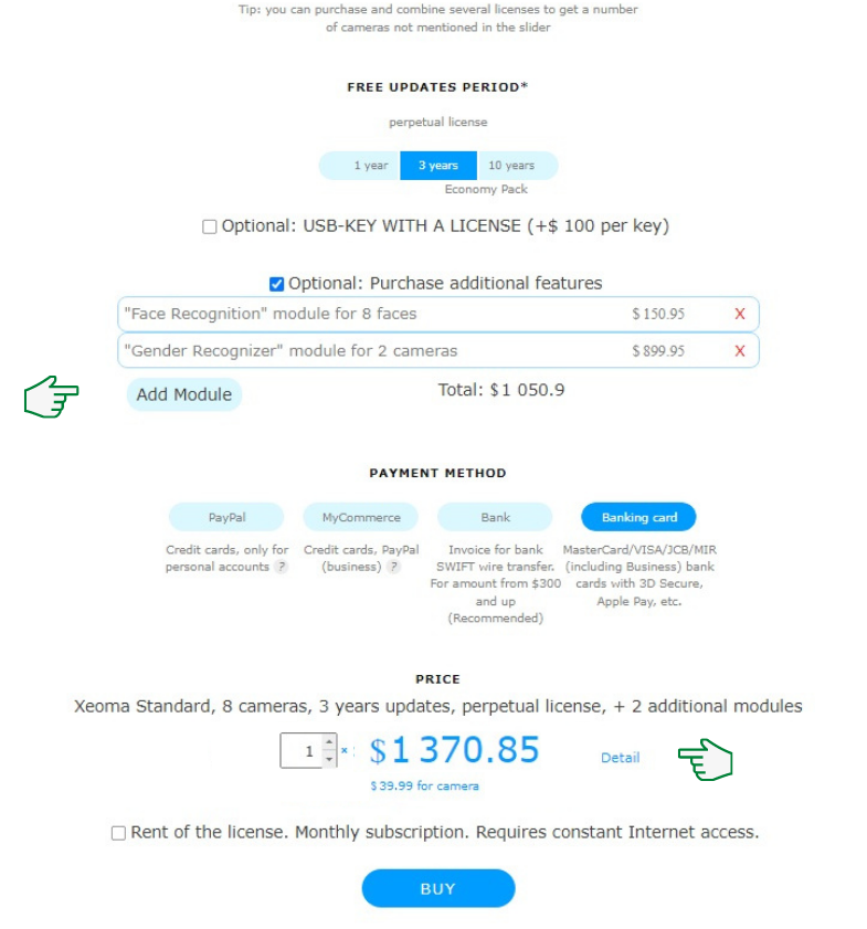 Options to purchase licenses for Xeoma Pro and Xeoma Standard contemporary video surveillance with intellectual video analytics Purchase easy-to-use and affordable video surveillance software of the new generation