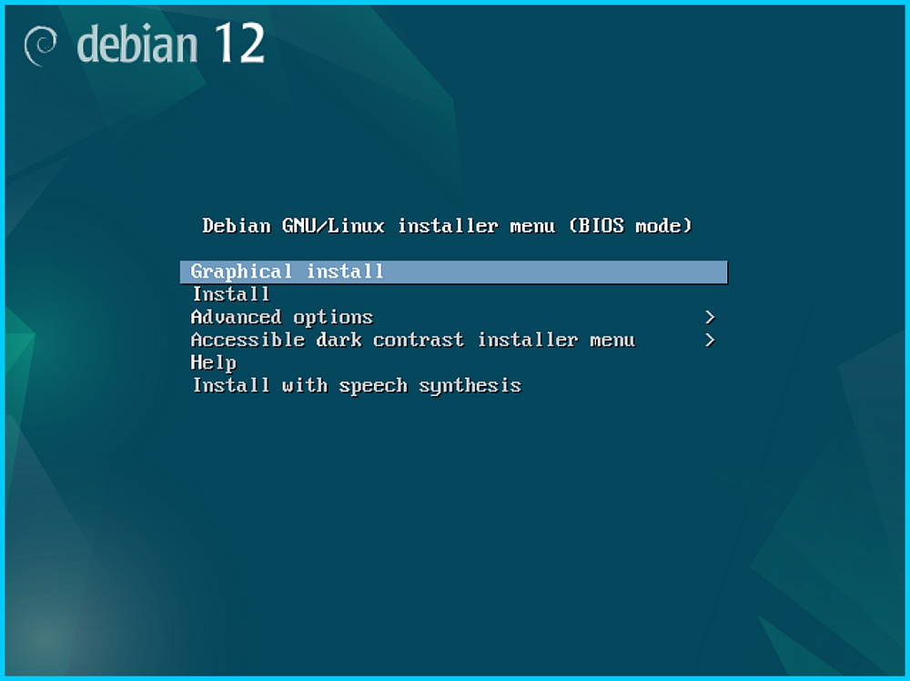 Debian installer interface
