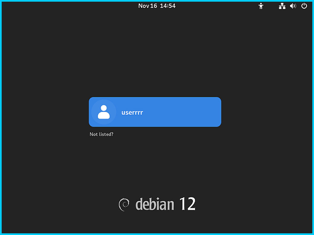 How to install Debian OS - Detailed guide Authentication menu