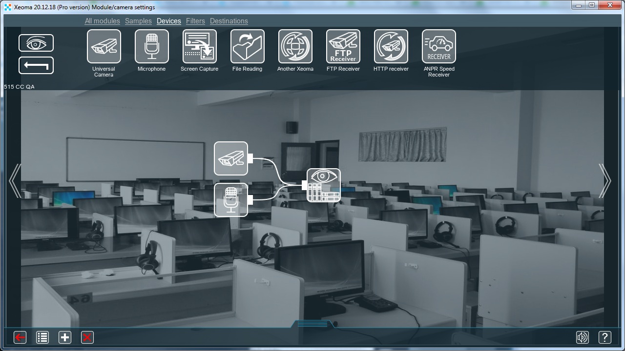 Xeoma VSS simplest chain with a separate microphone module Xeoma VSS simplest chain with a separate microphone module