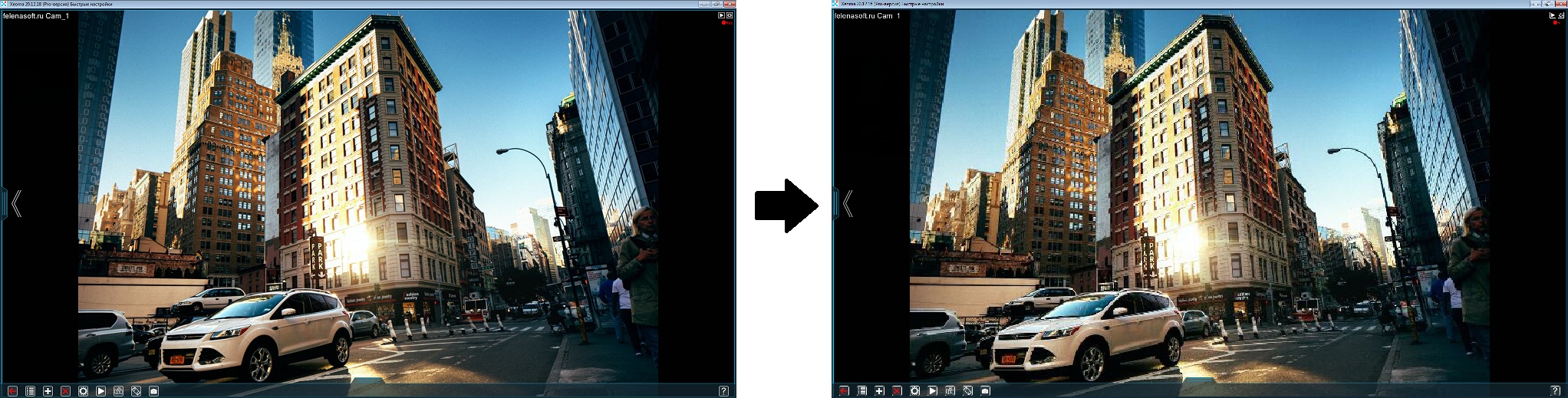 Image resize module in cctv software Xeoma
